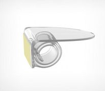 Крепление рекламной продукции, Держатели вывесок, стопера, Пластиковый держатель-улитка COIL-T с скотчем